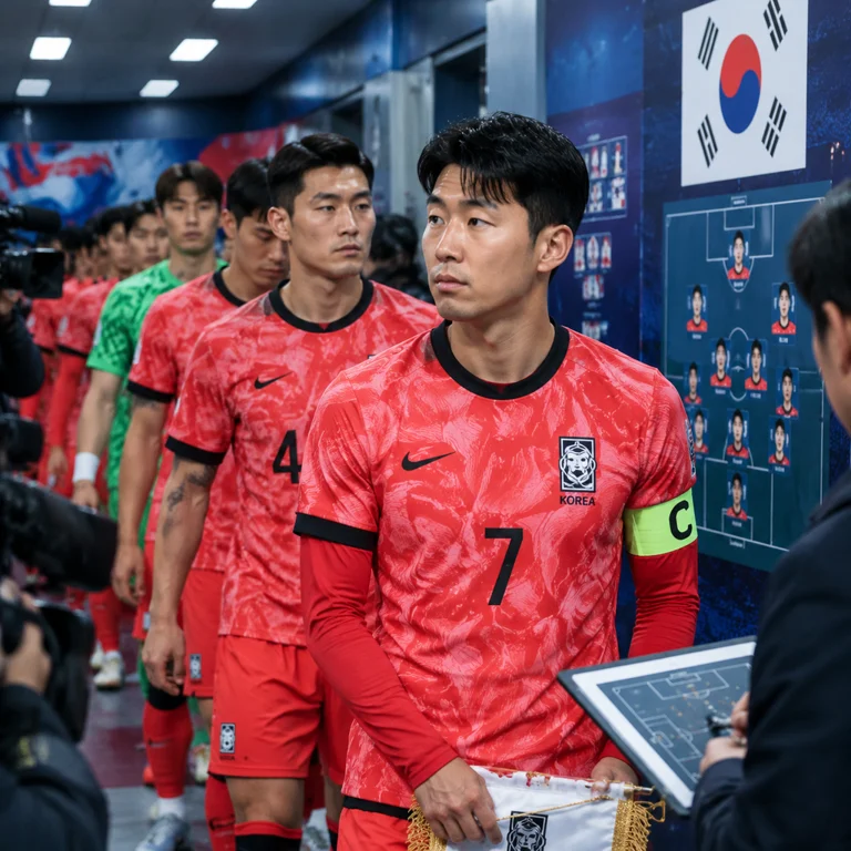 韩国队赛前首发阵容与球员身价信息展示